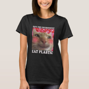 Red de omgeving Eet Plastic Kat - Eet Plastic T-shirt