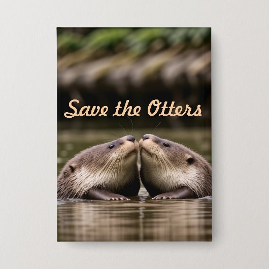 Red de otters button (Voorkant)