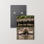 Red de otters button (Voorkant / Achterkant)