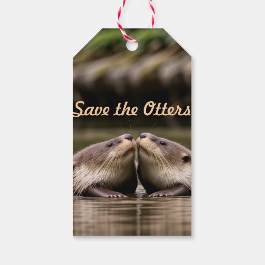 Red de otters cadeaulabel (Achterkant)