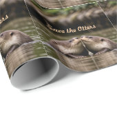 Red de otters cadeaupapier (Rol Hoek)