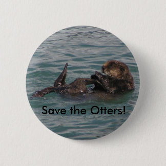 Red de Otters! Ronde Button 5,7 Cm