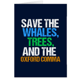 Red de Oxford Comma Funny Grammar Kaart