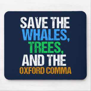 Red de Oxford Comma Funny Muismat