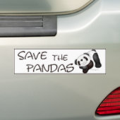 Red de panda's bumpersticker (Op auto)