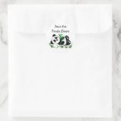 Red de panda's ronde sticker (Tas)