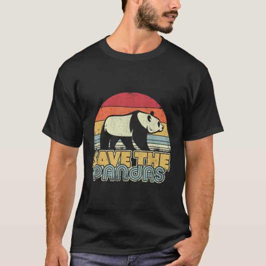 Red de Panda's stijl Panda T-shirt (Voorkant)