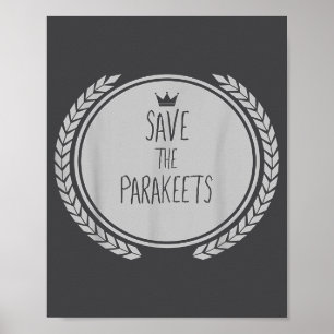 Red de parkieten dier parkiet poster