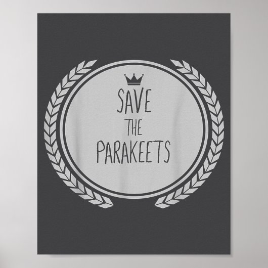 Red de parkieten dier parkiet poster (Voorkant)
