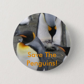 Red de pinguïns! Knoop Ronde Button 5,7 Cm