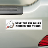Red de Pitbulls Steriliseer Tuig Bumpersticker (Op auto)