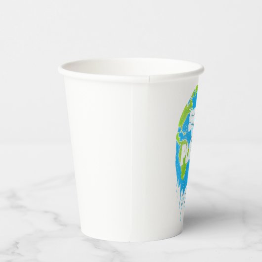 Red de planeet Aarde Dag Papieren Bekers (Rechts)