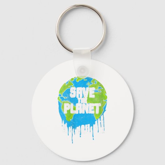 Red de planeet Aarde Dag Sleutelhanger (Voorkant)
