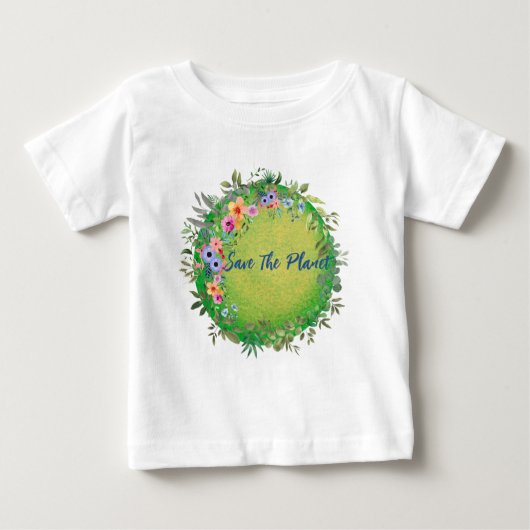 Red de planeet baby T-shirt (Voorkant)