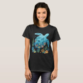 Red de planeet blauwe zeeschildpad t-shirt (Voorkant volledig)