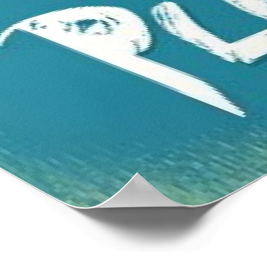 Red de planeet digitale kunst poster (Hoek)