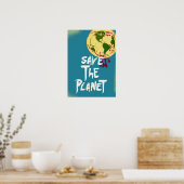 Red de planeet digitale kunst poster (Keuken)