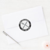 Red de planeet - eet de rijken ronde sticker (Envelop)