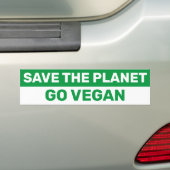 Red de planeet en vervolg de klimaatsverandering bumpersticker (Op auto)
