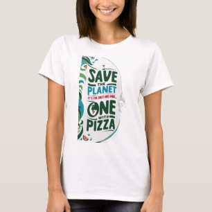 Red de planeet, het is de enige met pizza t-shirt
