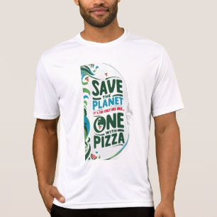Red de planeet, het is de enige met pizza t-shirt