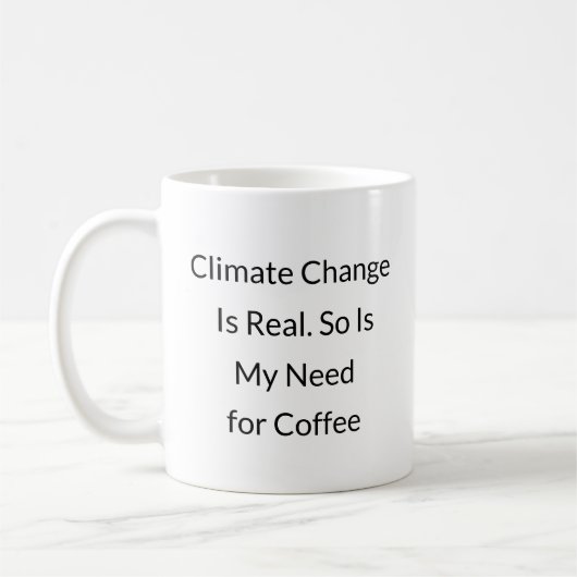 Red de planeet, maar eerst - cafeïne. koffiemok (Links)