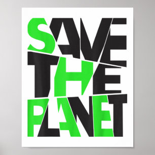 Red de planeet _ Milieubescherming _ Clima Poster