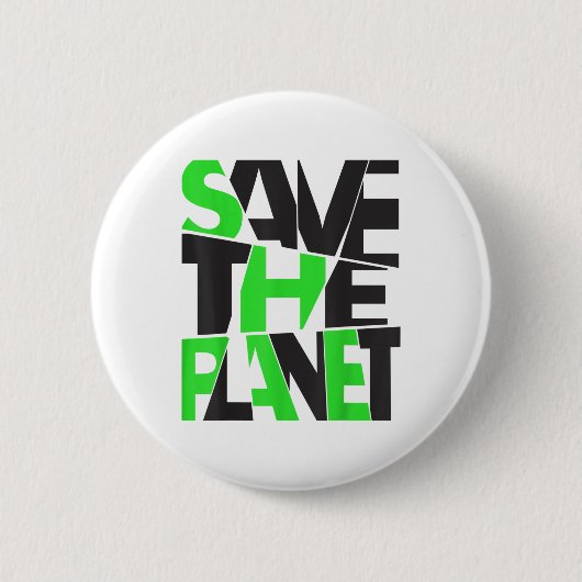 Red de planeet _ Milieubescherming _ Clima Ronde Button 5,7 Cm (Voorkant)