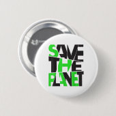 Red de planeet _ Milieubescherming _ Clima Ronde Button 5,7 Cm (Voorkant /achterkant)