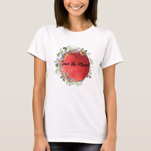 Red de planeet, Moeder Aarde T-shirt (Voorkant)