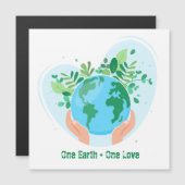Red de planeet. One Earth One Love magneetkaart (Voorkant / Achterkant)