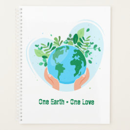 Red de planeet. One Earth One Love Planner