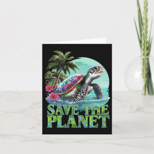 Red de Planeet Zeeschildpad Oceanen Aarddag 2025 E Kaart
