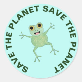 Red de Planet Stickers Schattige Frog