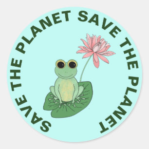 Red de Planet Stickers Schattige Frog