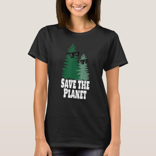 Red de Planet Trees Zonnebril T-shirt (Voorkant)