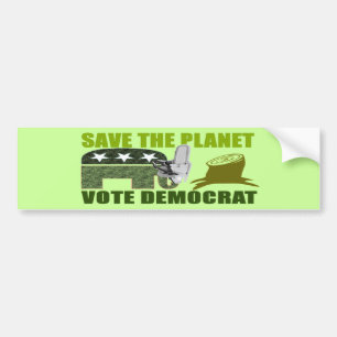 Red de Planet Vote Democraat Obama Bumpersticker