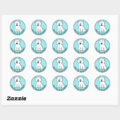 RED DE POOLBEREN RONDE STICKER (Vel)