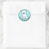 RED DE POOLBEREN RONDE STICKER (Tas)