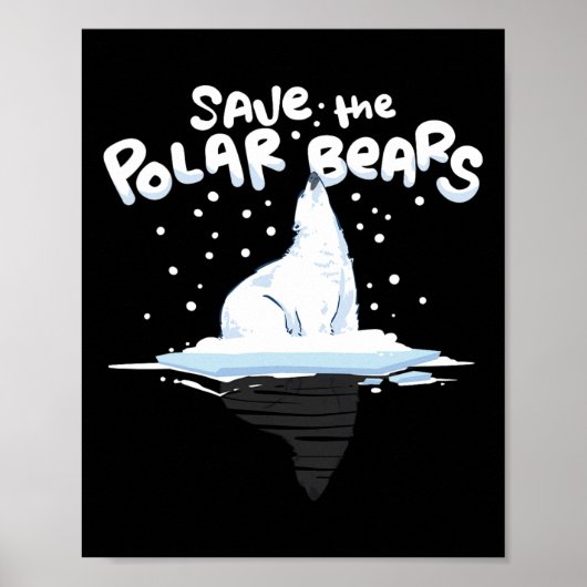 Red de poolse Beren Climate Awareness Earth Day Poster (Voorkant)