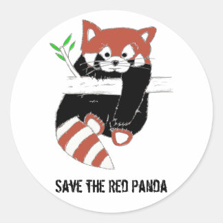 Red de Red Panda aka FireFox Ronde Sticker