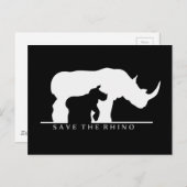 Red de Rhino Briefkaart (Voorkant / Achterkant)