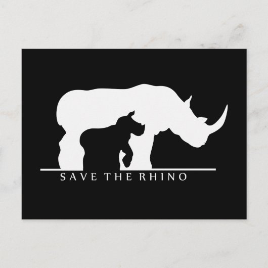 Red de Rhino Briefkaart (Voorkant)