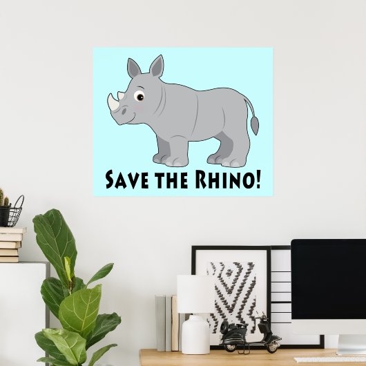 Red de Rhino! Poster (Thuiskantoor)