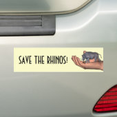 Red de Rhinos! Bumpersticker (Op auto)
