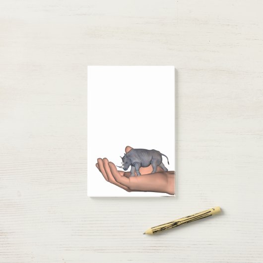 Red de Rhinos! Post-it® Notes (Op bureau)