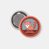 Red de Rode Panda Magneet (Voorkant / Achterkant)