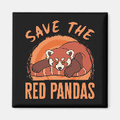 Red de rode panda's magneet (Voorkant)