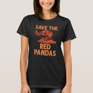 Red de rode panda's Panda 1 T-shirt