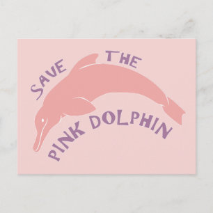 Red de Roze Dolfijn Briefkaart